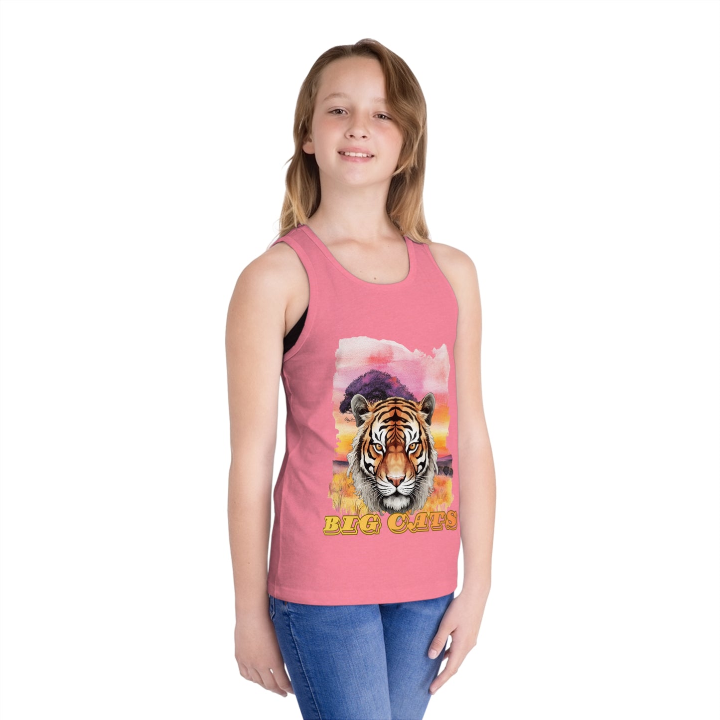 Girls Big Cats Tiger Tank Top
