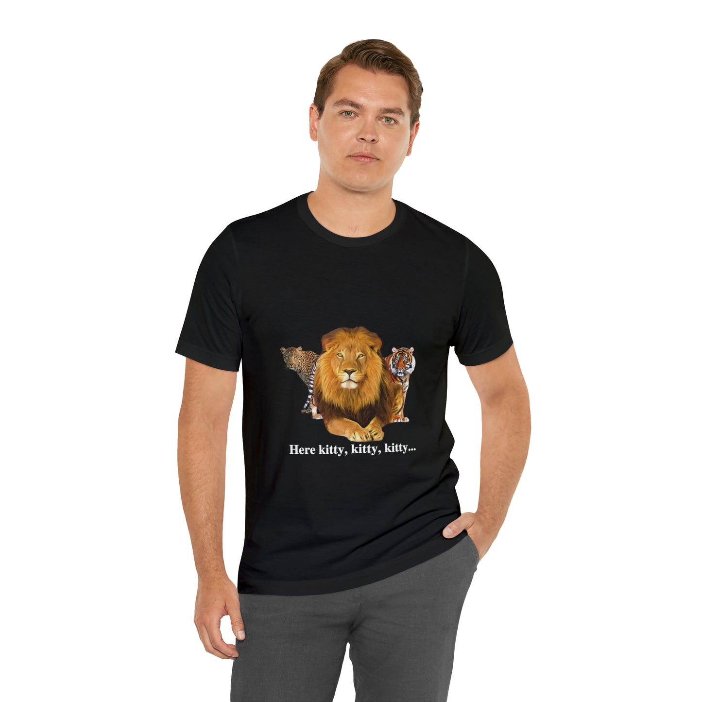 Unisex Big Cats Lion Short Sleeve Tee