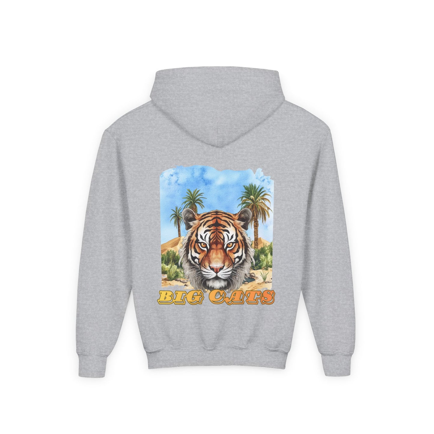 Boys Big Cats Tiger Hooded Sweatshirt