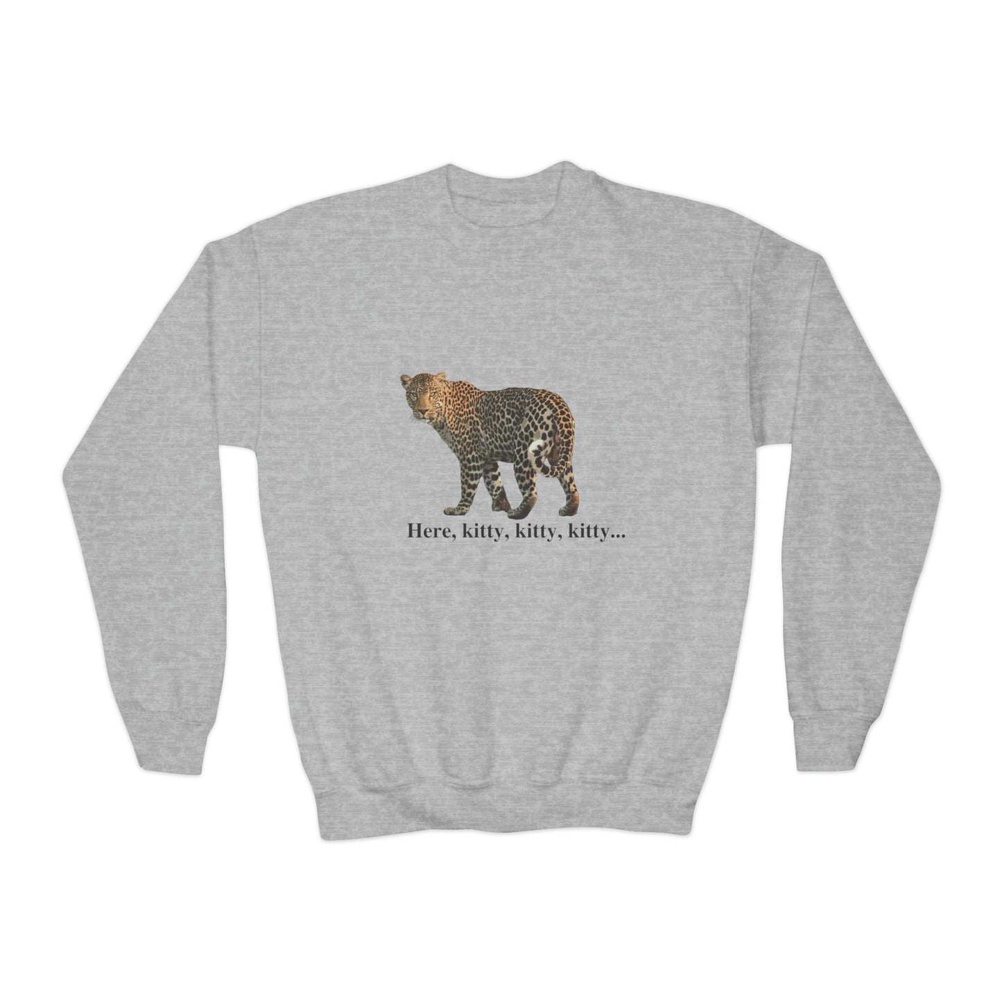 Youth Leopard Big Cats Crewneck Sweatshirt