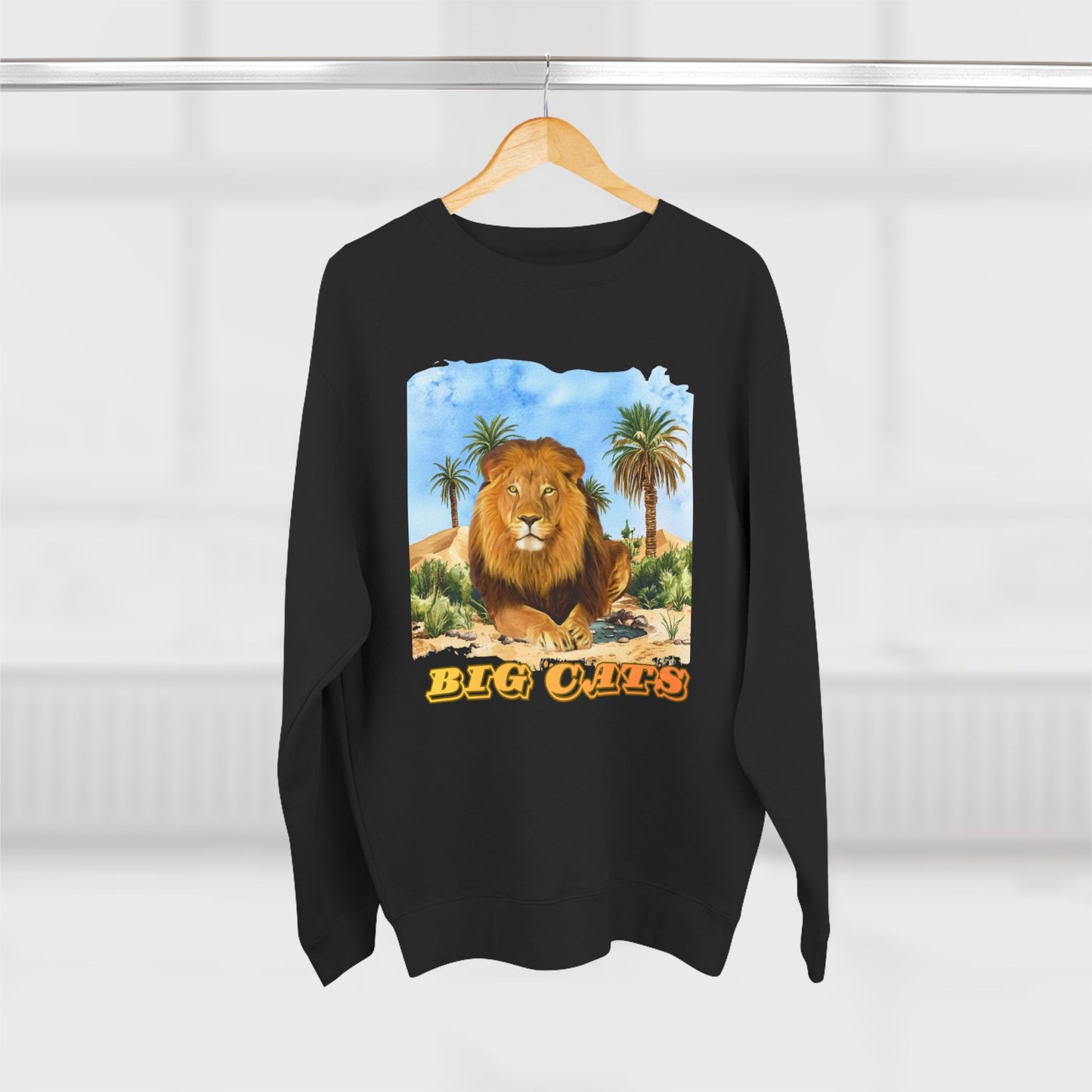 Men's Big Cats Lion Premium Crewneck Sweatshirt