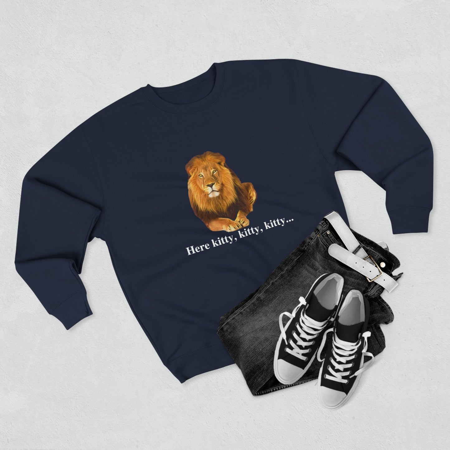 Unisex Premium Lion Big Cats Crewneck Sweatshirt