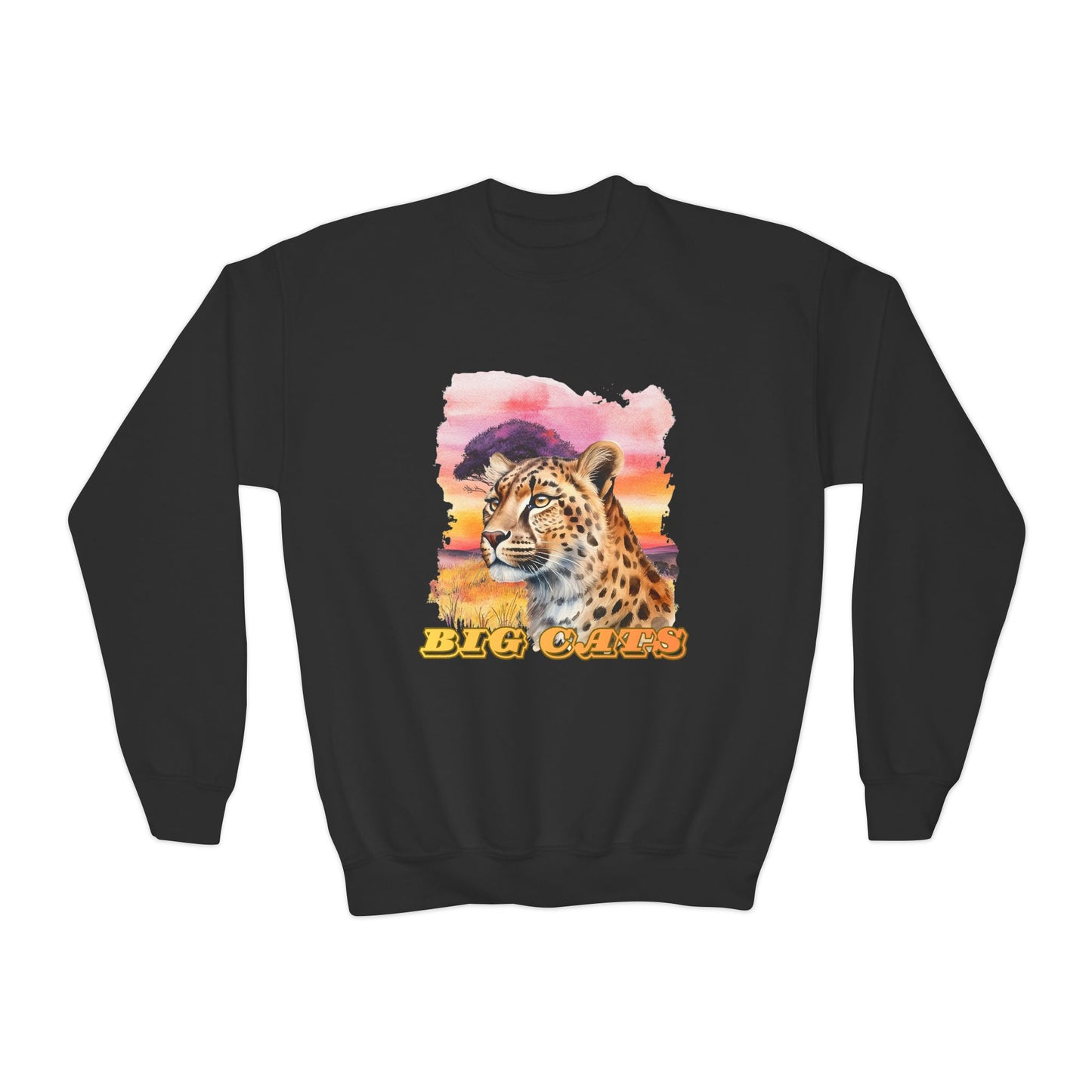 Girl's Cheetah Big Cats Crewneck Sweatshirt