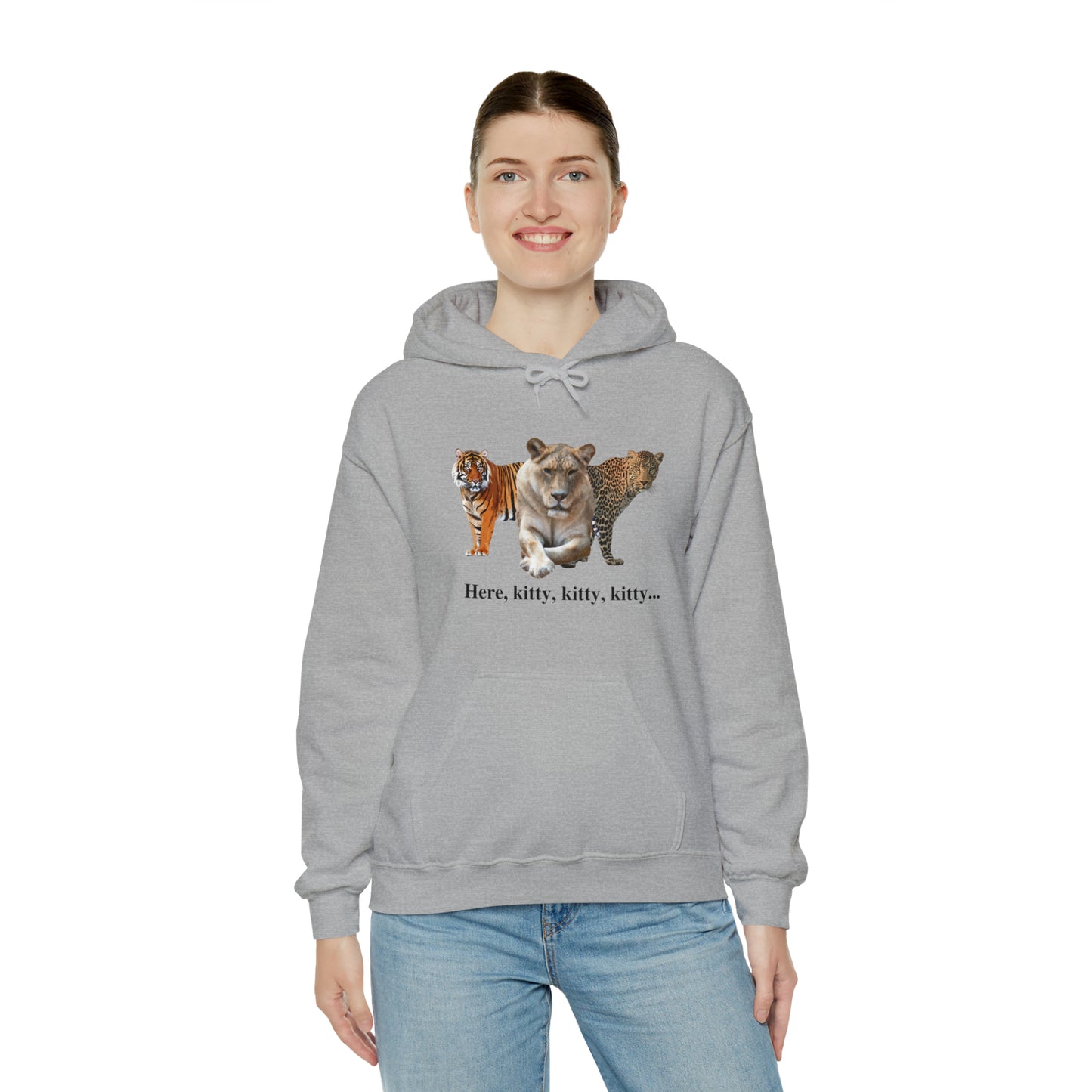 Unisex Big Cats Lioness Hooded Sweatshirt