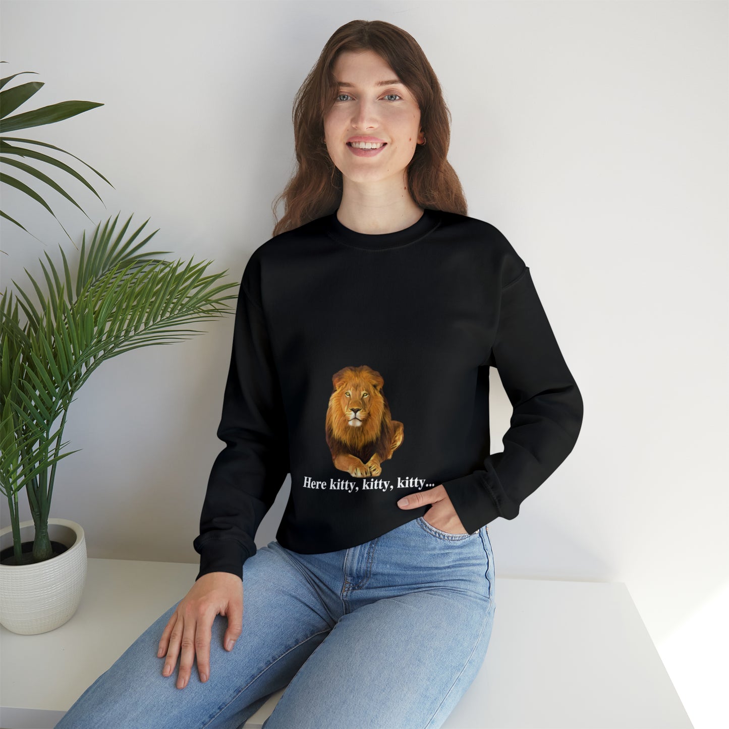 Unisex Lion Big Cats Crewneck Sweatshirt