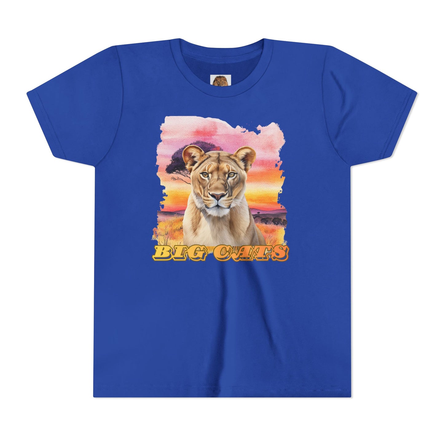 Girl's Lioness Big Cats Short Sleeve Tee