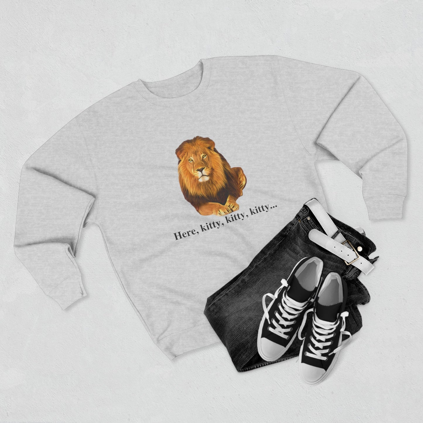 Unisex Premium Lion Big Cats Crewneck Sweatshirt