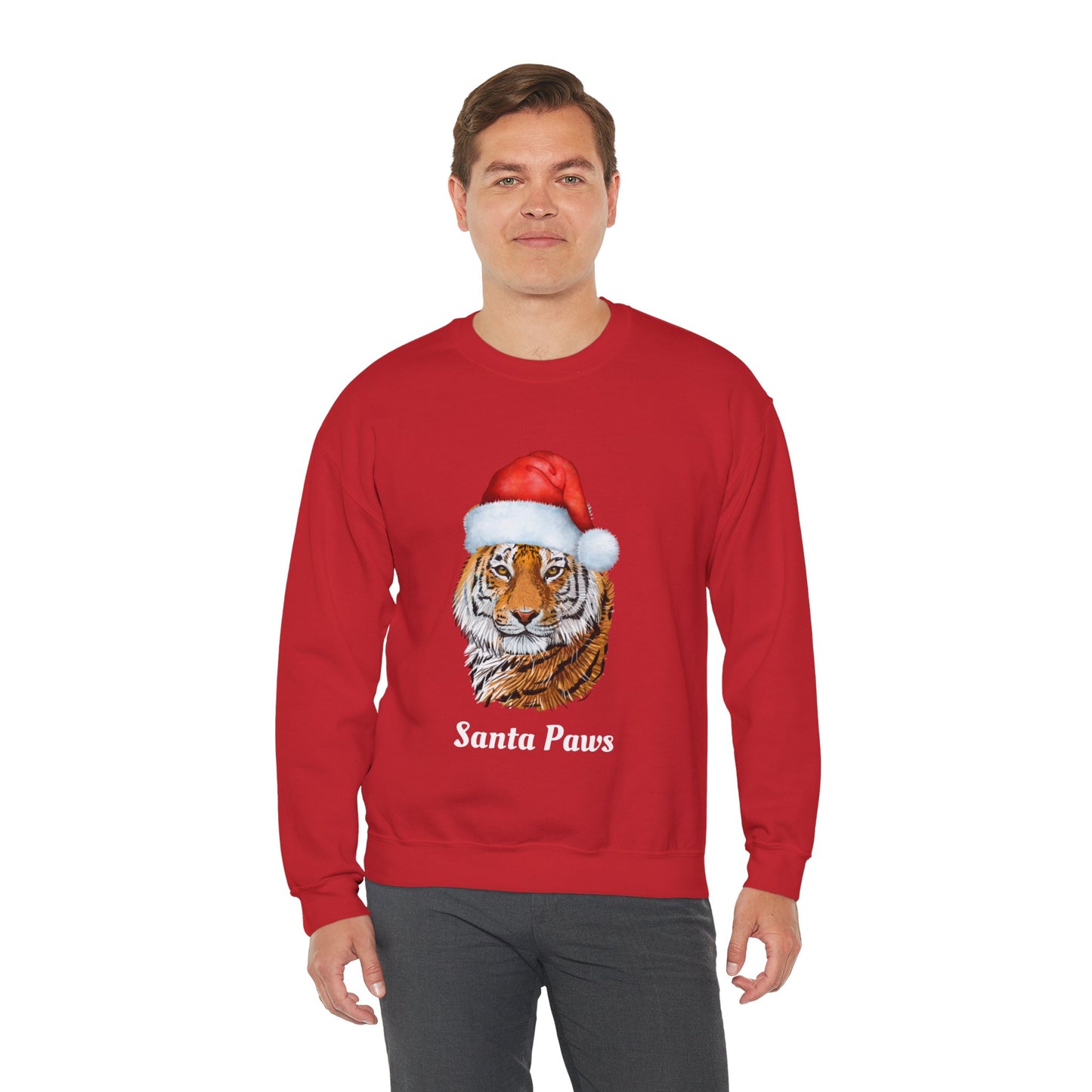 Unisex Tiger Santa Crewneck Sweatshirt