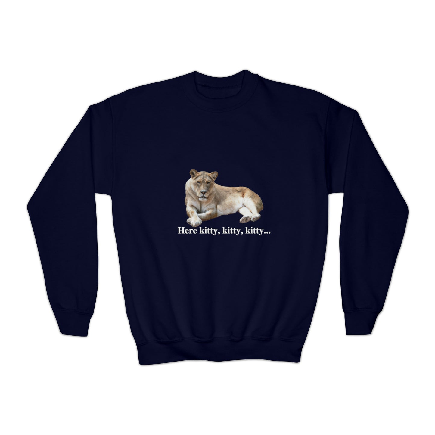 Youth Lioness Big Cats Crewneck Sweatshirt