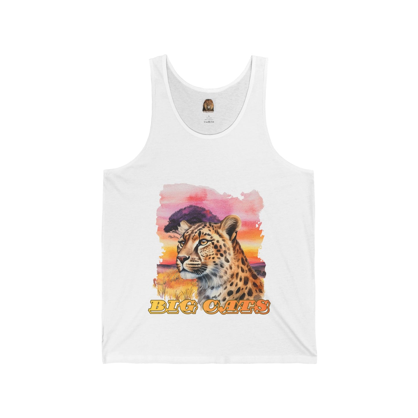 Women's Big Cats Cheetah Sunset Tank Top