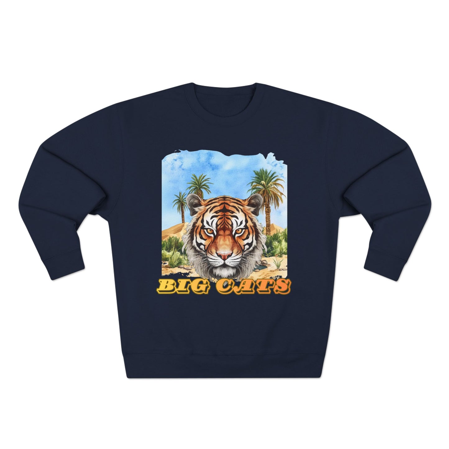 Men's Big Cats Tiger Premium Crewneck Sweatshirt
