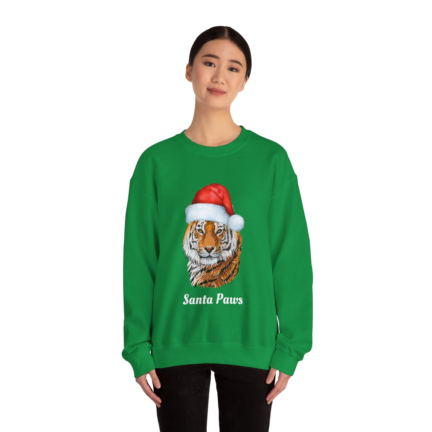 Unisex Tiger Santa Crewneck Sweatshirt