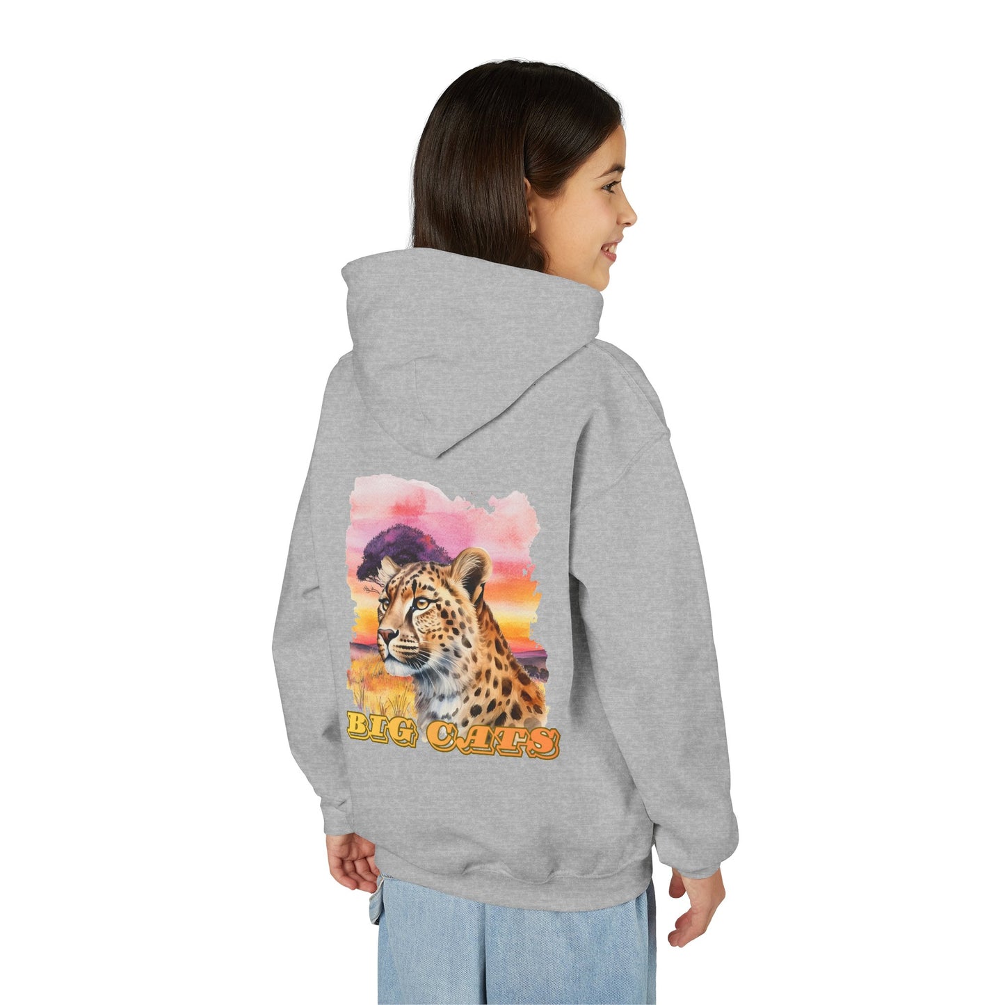 Girl's Big Cats Cheetah Hooded Sweatshirt