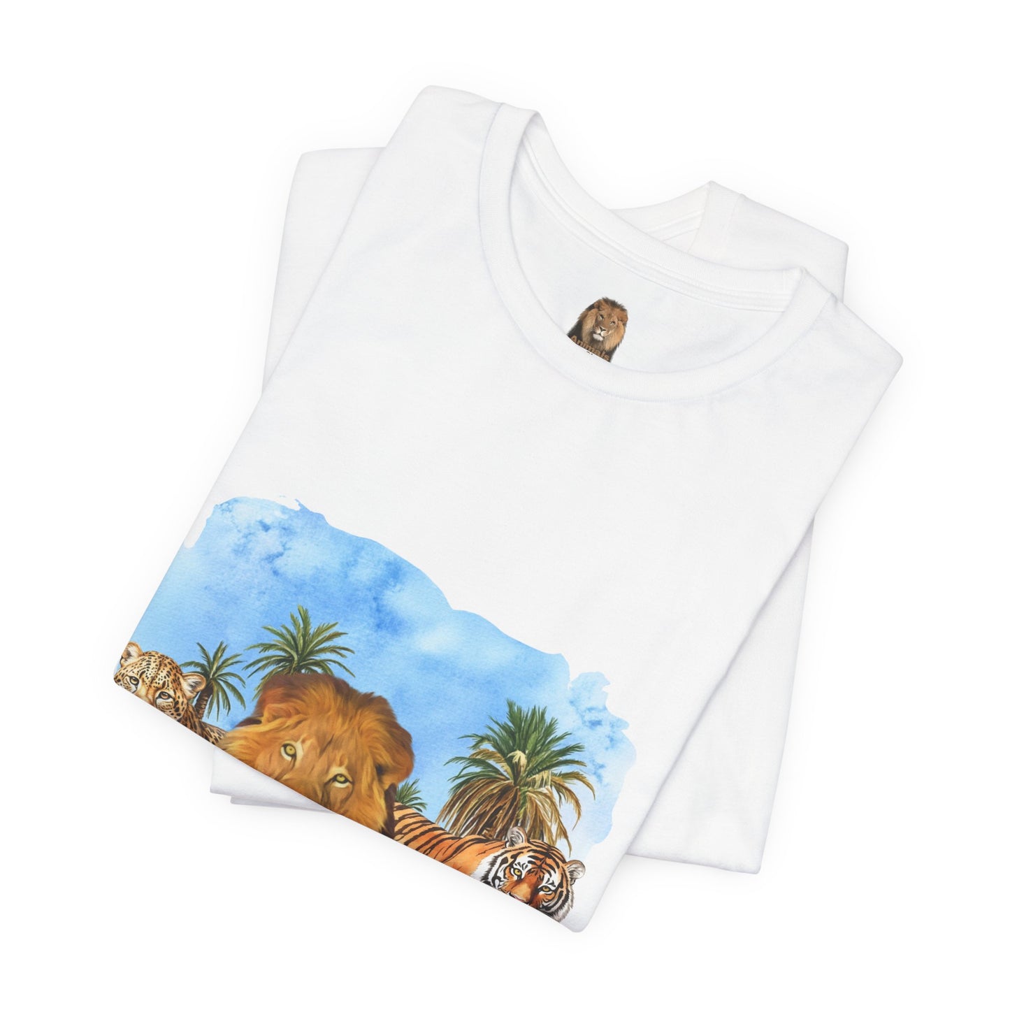 Men's Big Cats Trio Tee - Lion, Cheetah, and Tiger