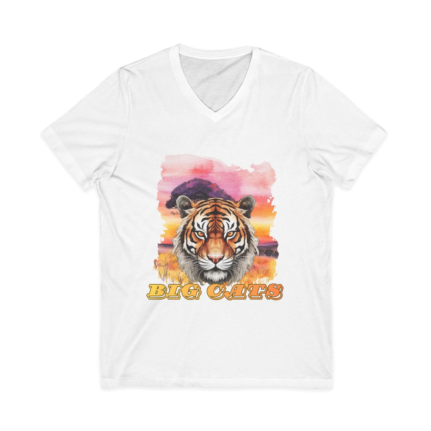 Women's Tiger Big Cats V-Neck Tee