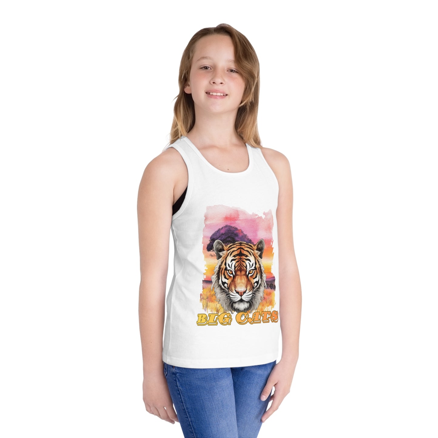 Girls Big Cats Tiger Tank Top