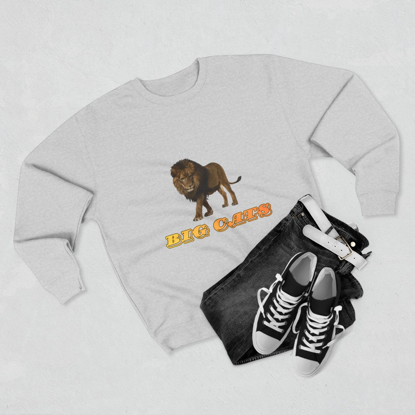 Unisex Premium Lion Big Cats Crewneck Sweatshirt