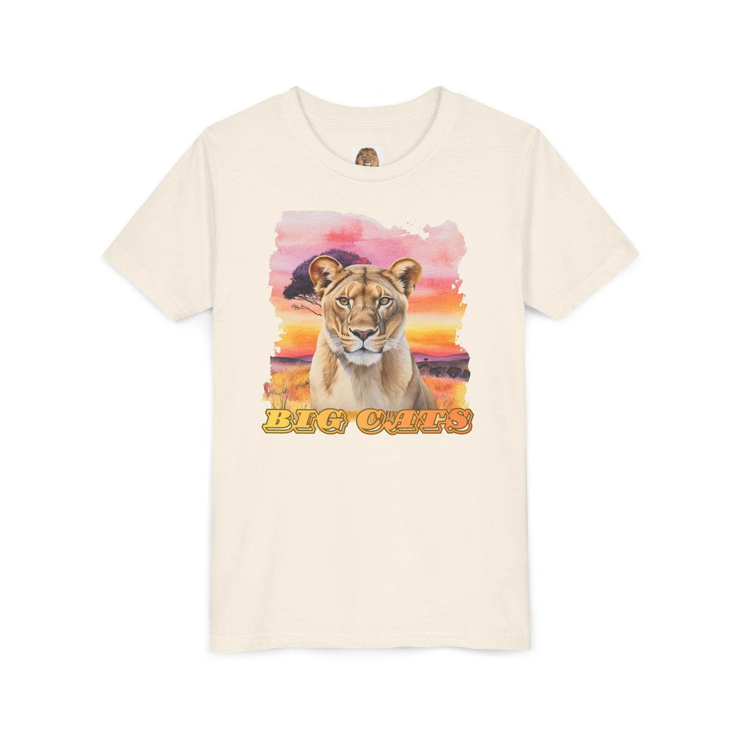 Girl's Lioness Big Cats Short Sleeve Tee