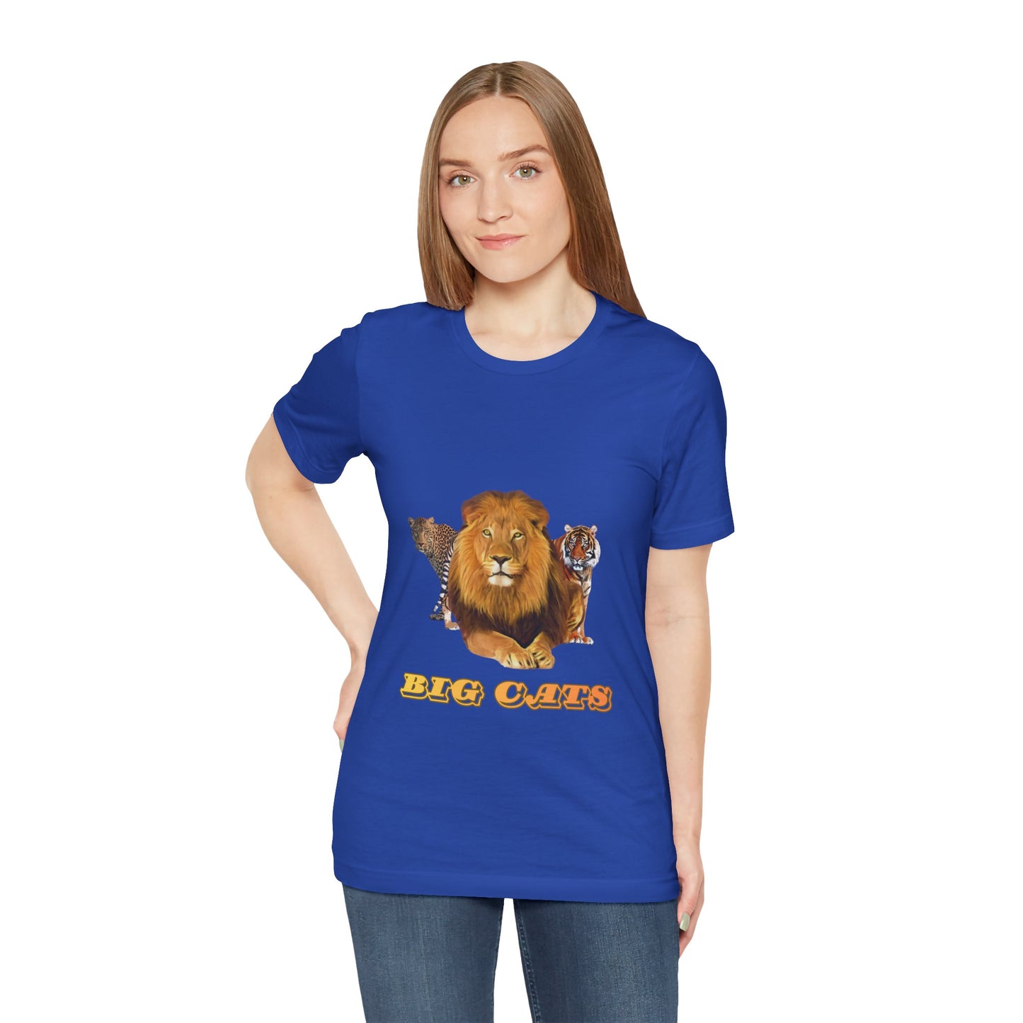 Unisex Big Cats Lion Short Sleeve Tee
