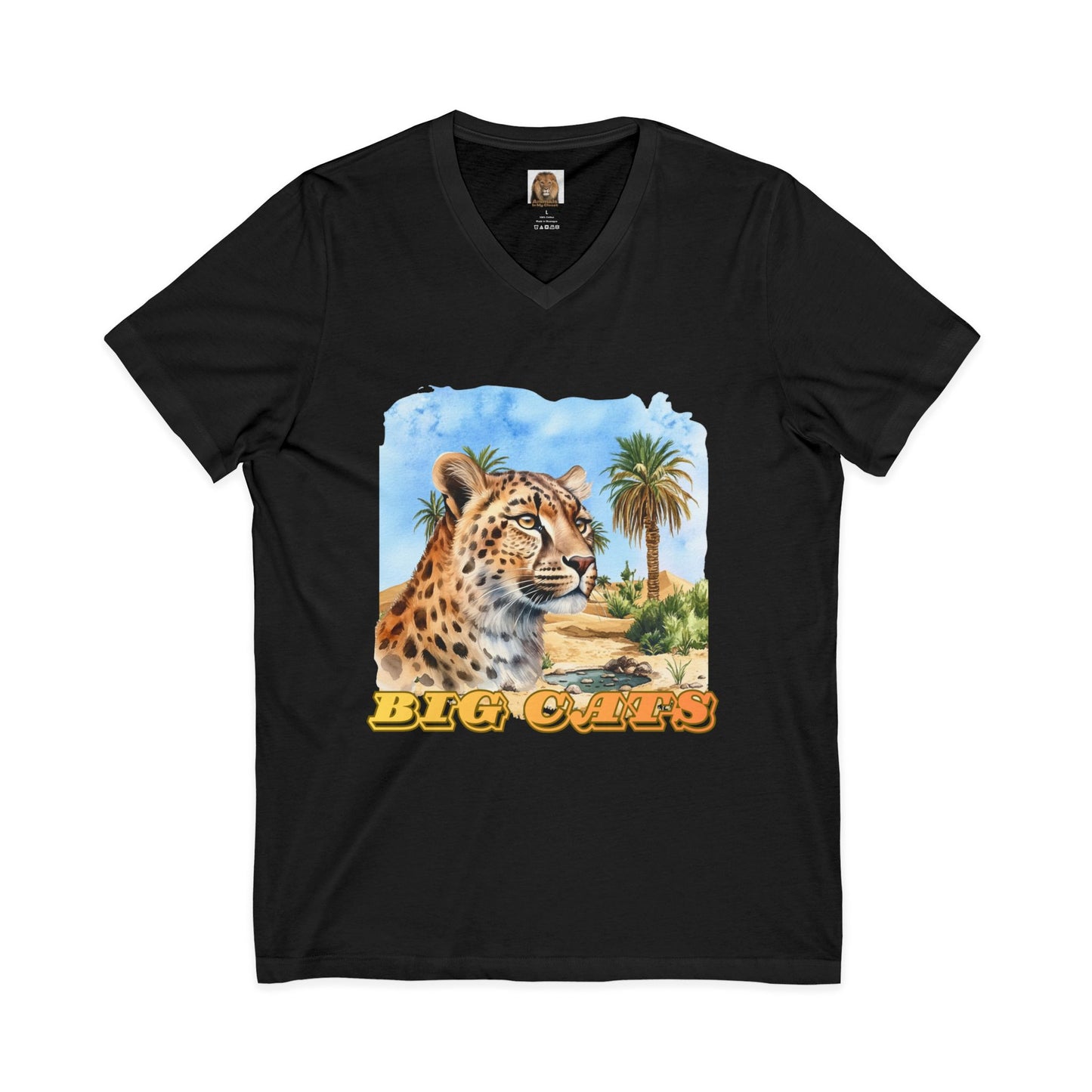 Men's Big Cats Cheetah V-Neck Tee