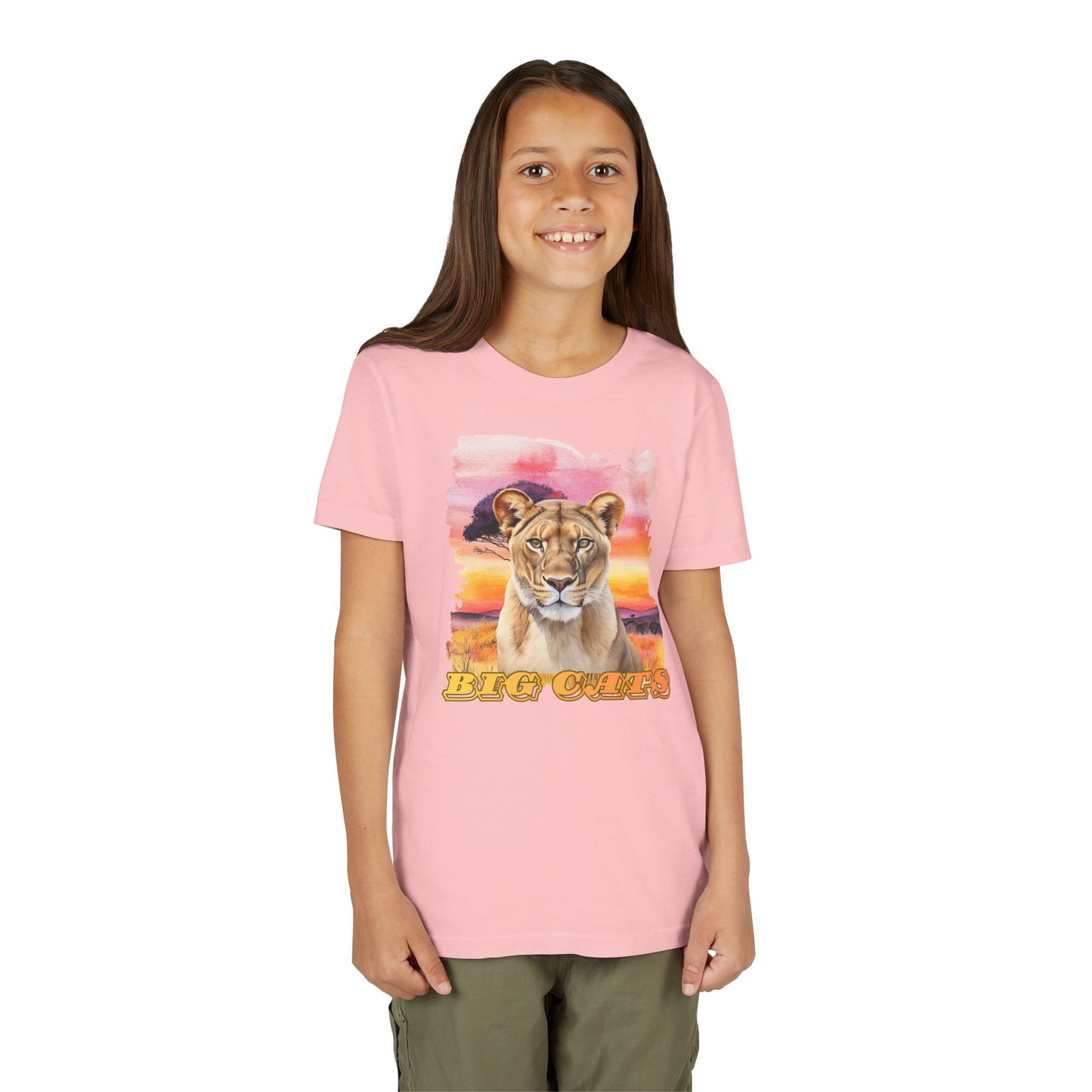 Girl's Lioness Big Cats Short Sleeve Tee