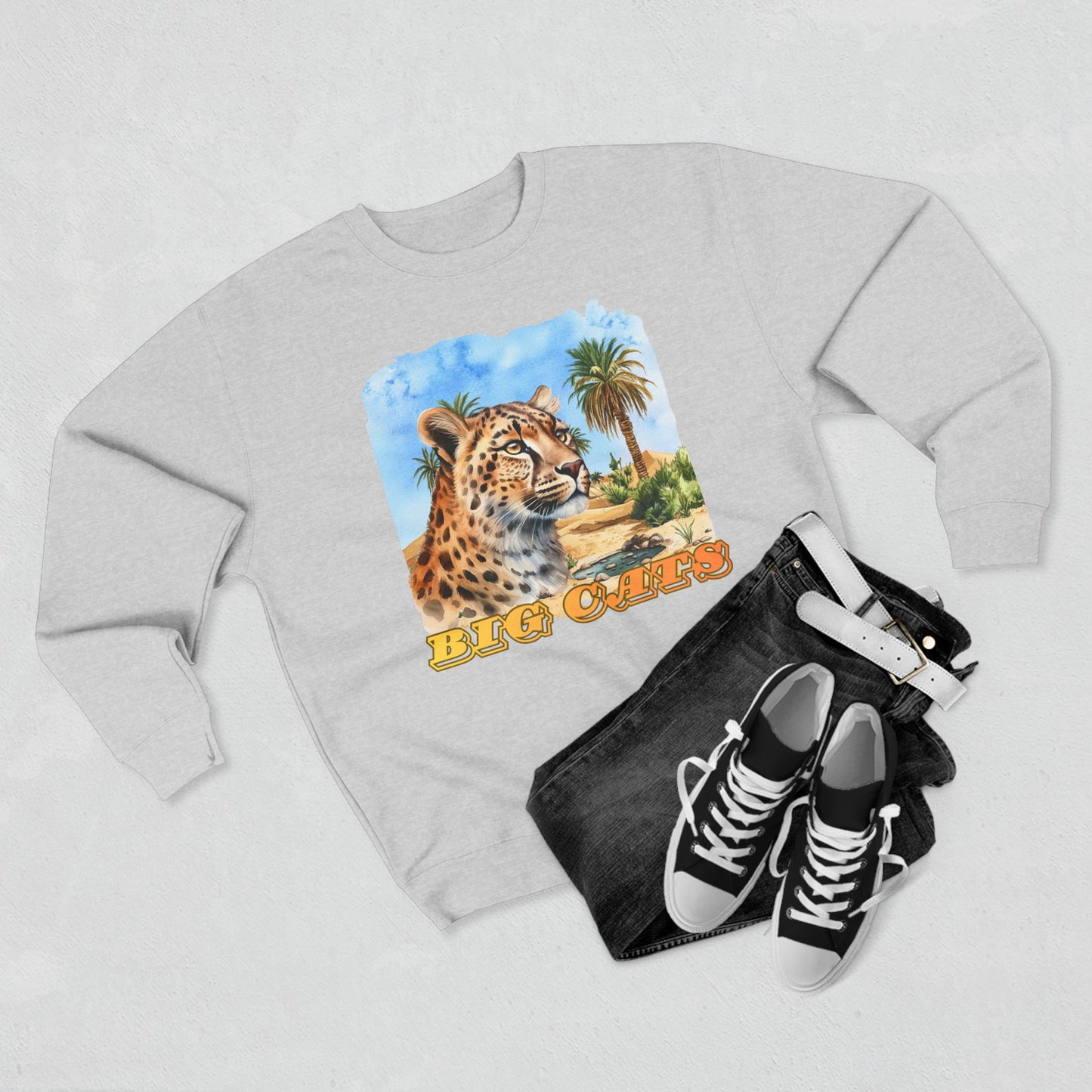 Men's Big Cats Cheetah Premium Crewneck Sweatshirt