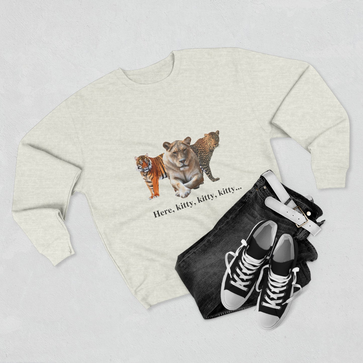 Unisex Premium Big Cats Lioness Crewneck Sweatshirt