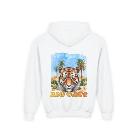 Girl's Big Cats Tiger Graphic Pullover Hooded Sweatshirt