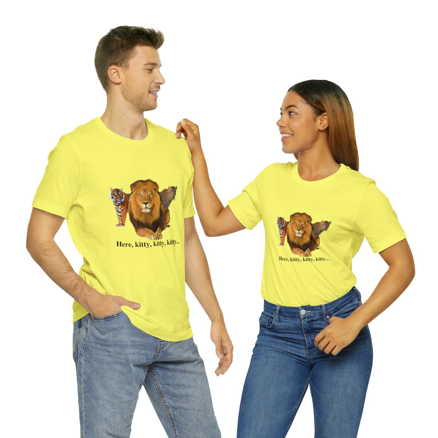 Unisex Big Cats Lion Short Sleeve Tee