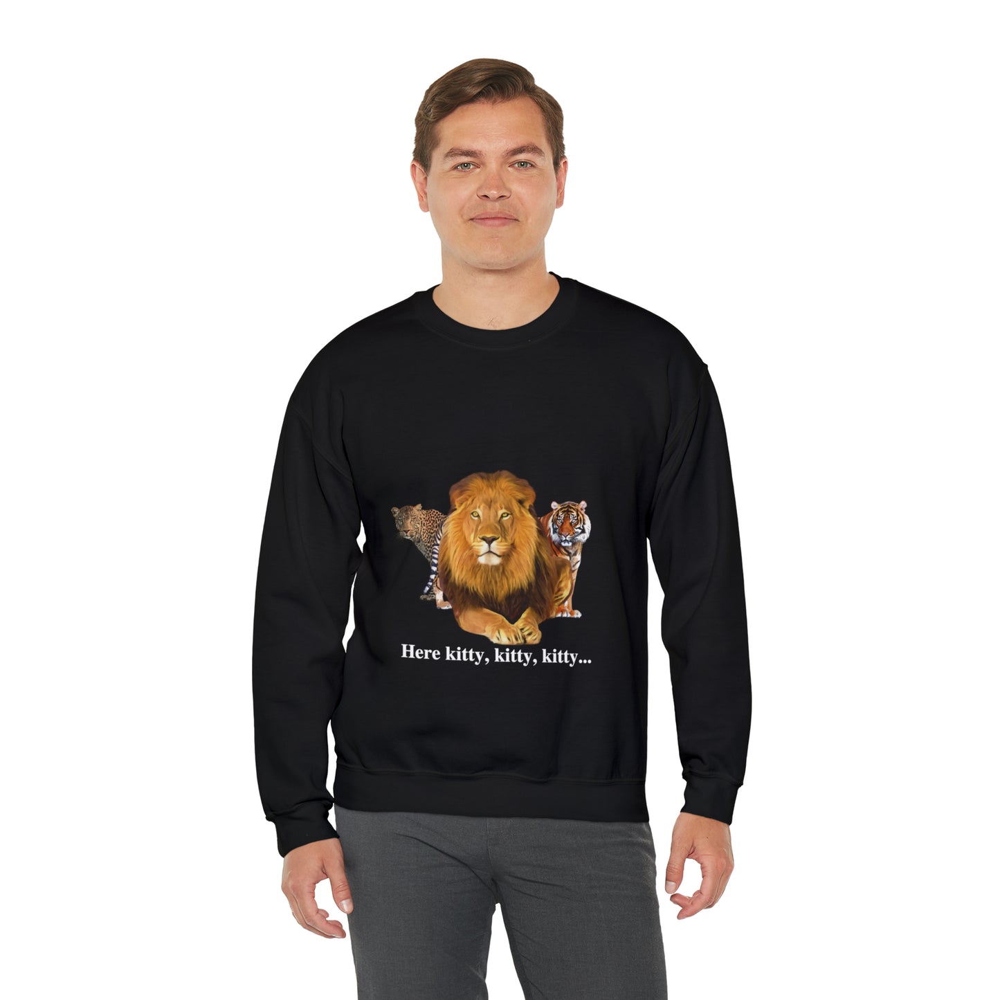 Unisex Big Cats Lion Crewneck Sweatshirt