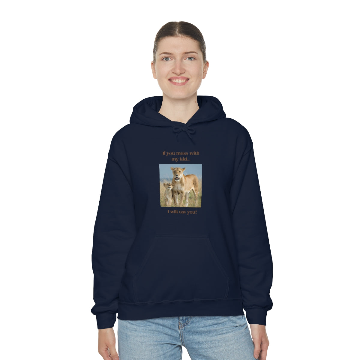 Womens' Lioness and Cub Hooded Sweatshirt