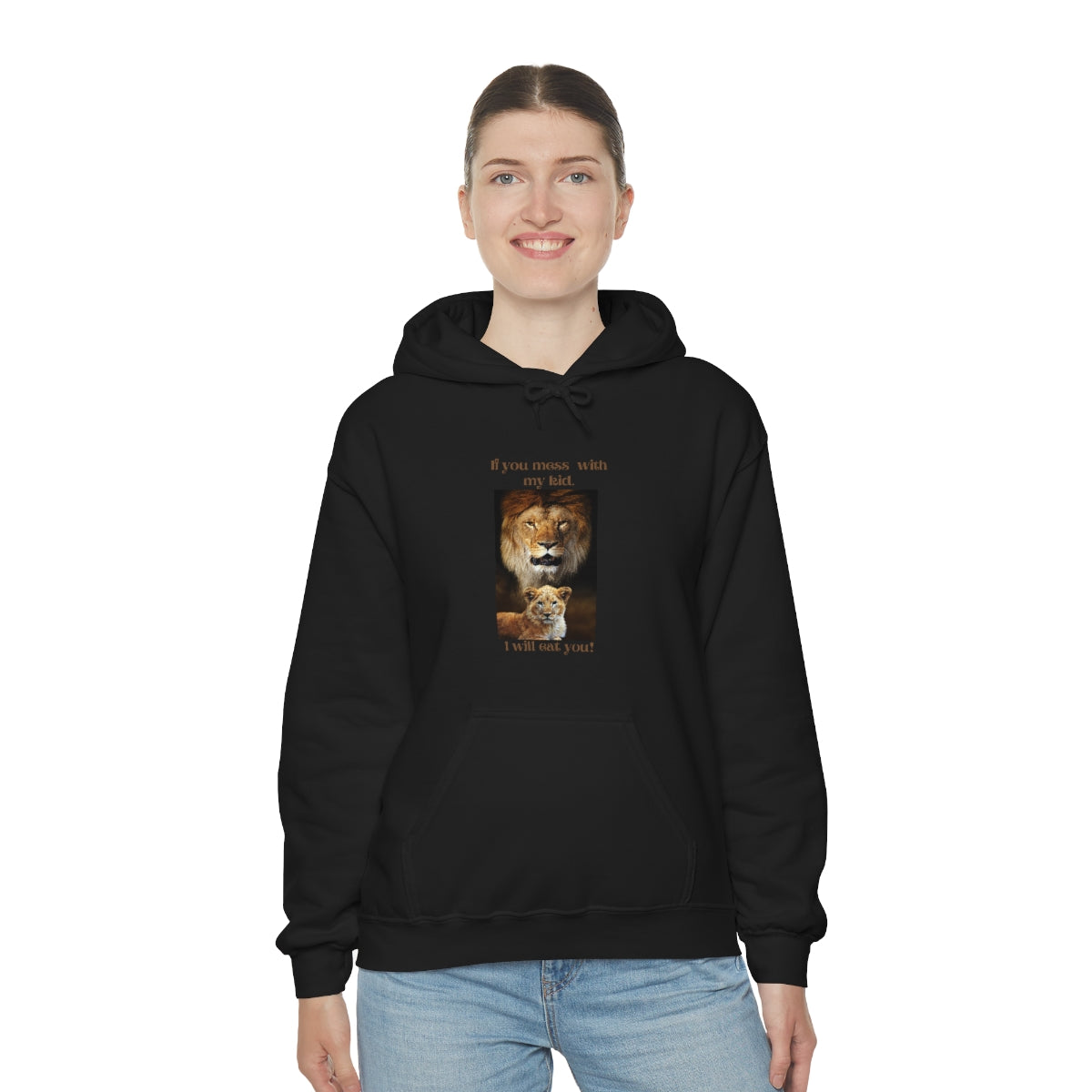 Men's Lion and Cub Hooded Sweatshirt