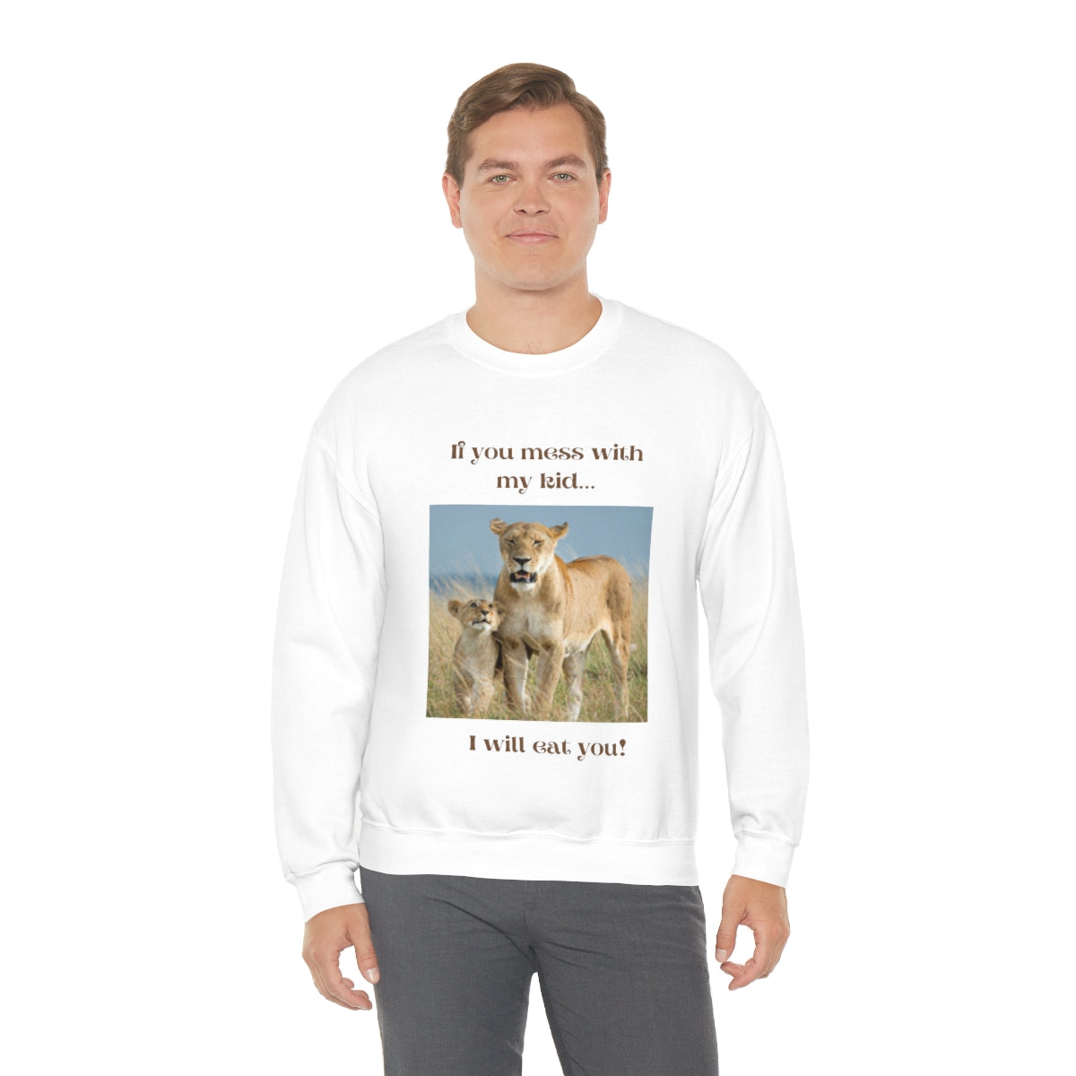 Women's Lioness and Cub Crewneck Sweatshirt