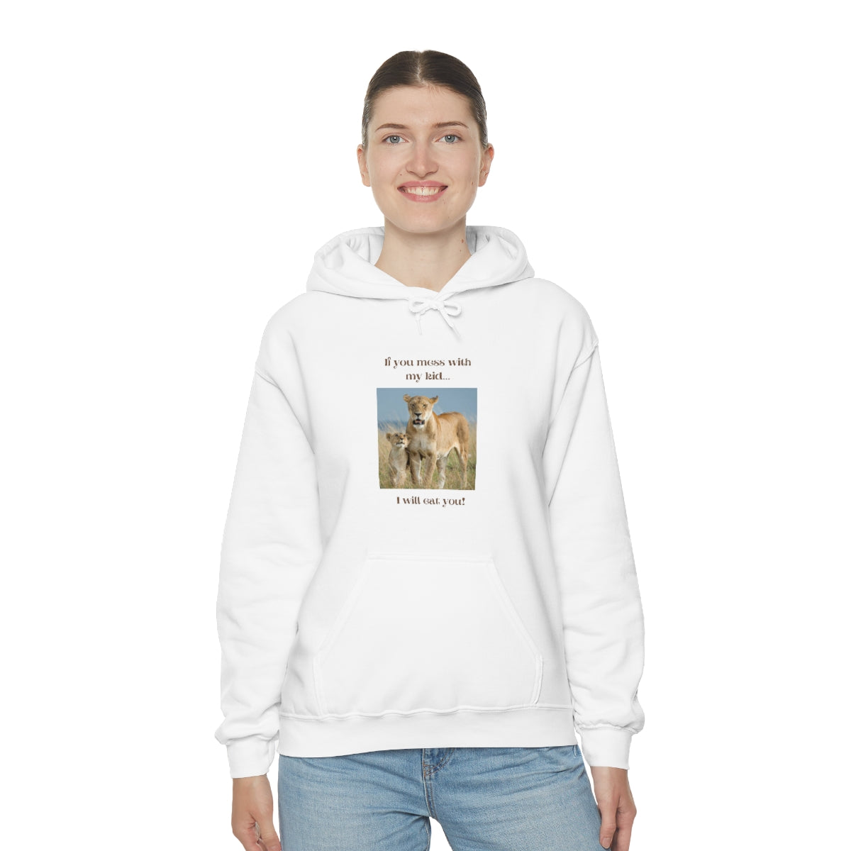 Womens' Lioness and Cub Hooded Sweatshirt