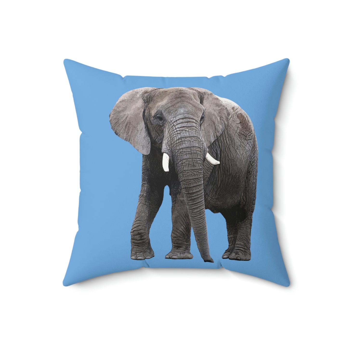 Polyester Square Elephant Pillow