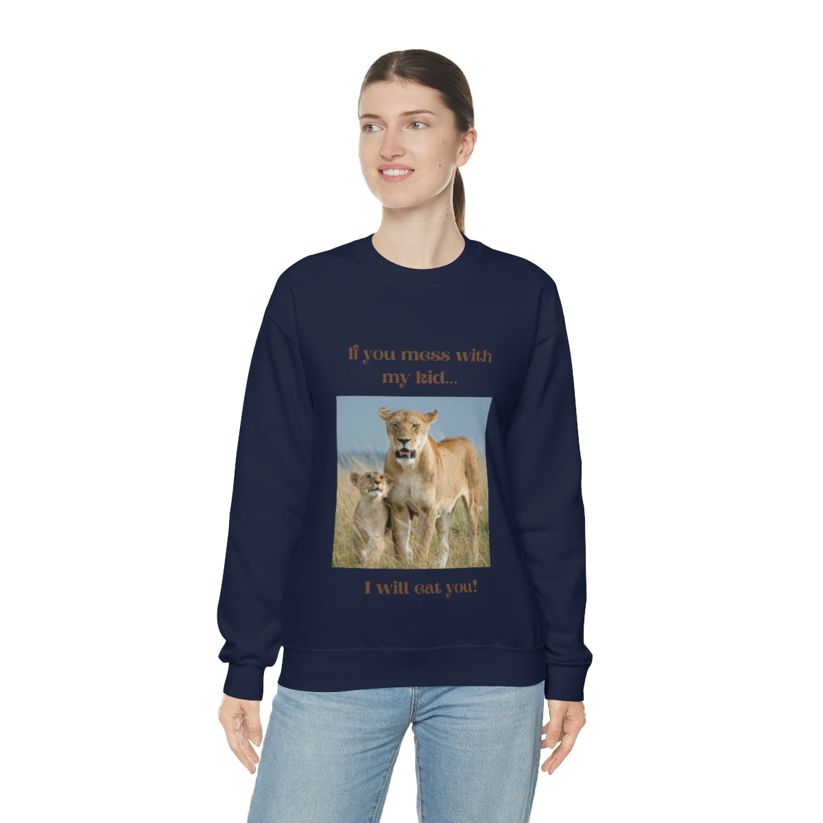 Women's Lioness and Cub Crewneck Sweatshirt