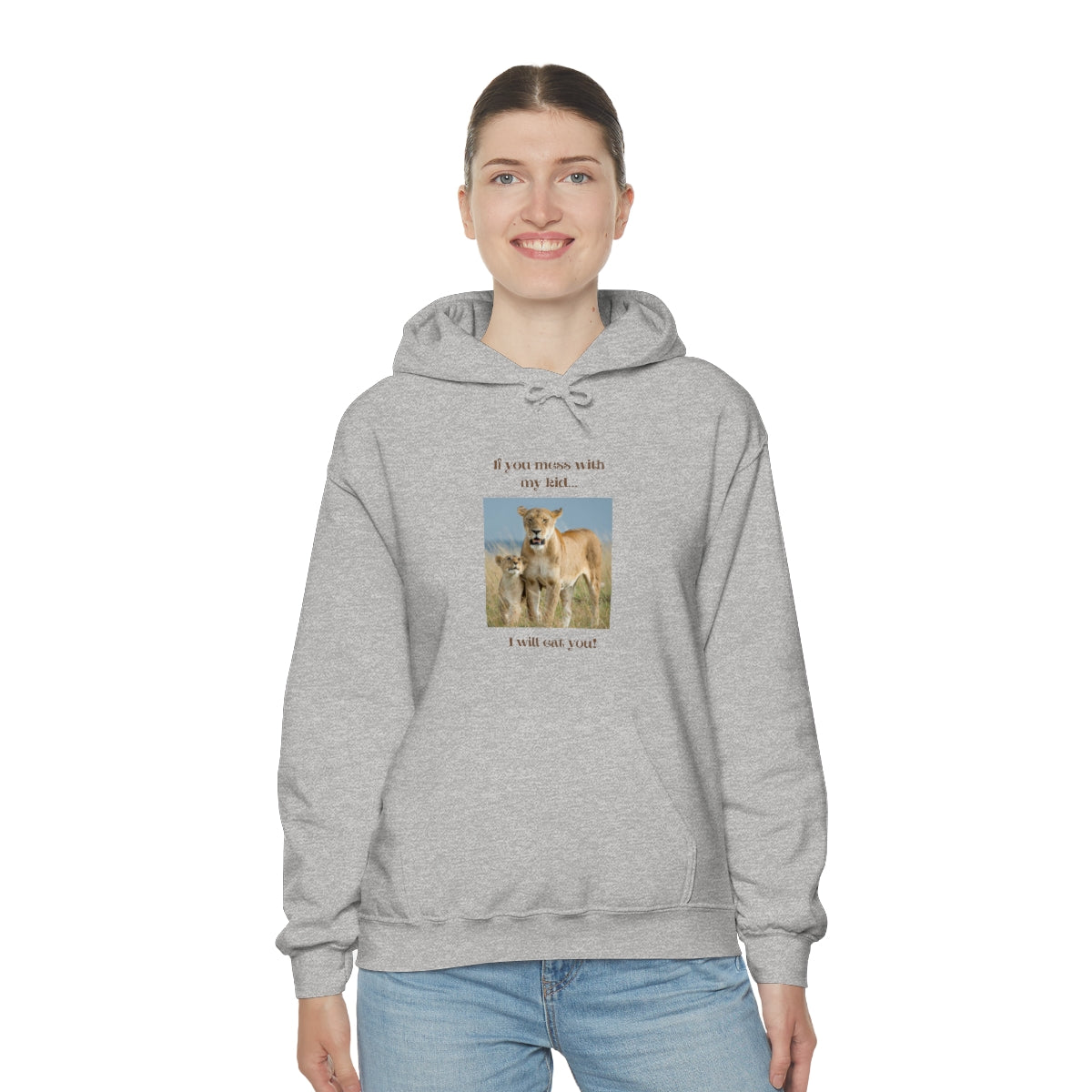 Womens' Lioness and Cub Hooded Sweatshirt