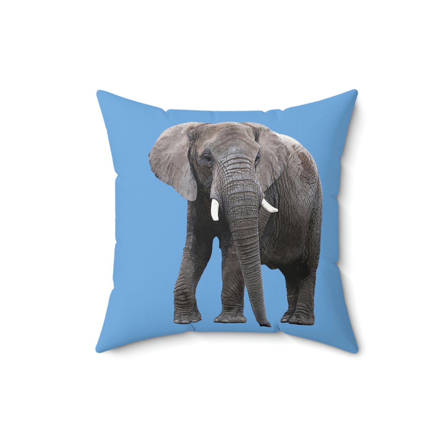 Polyester Square Elephant Pillow