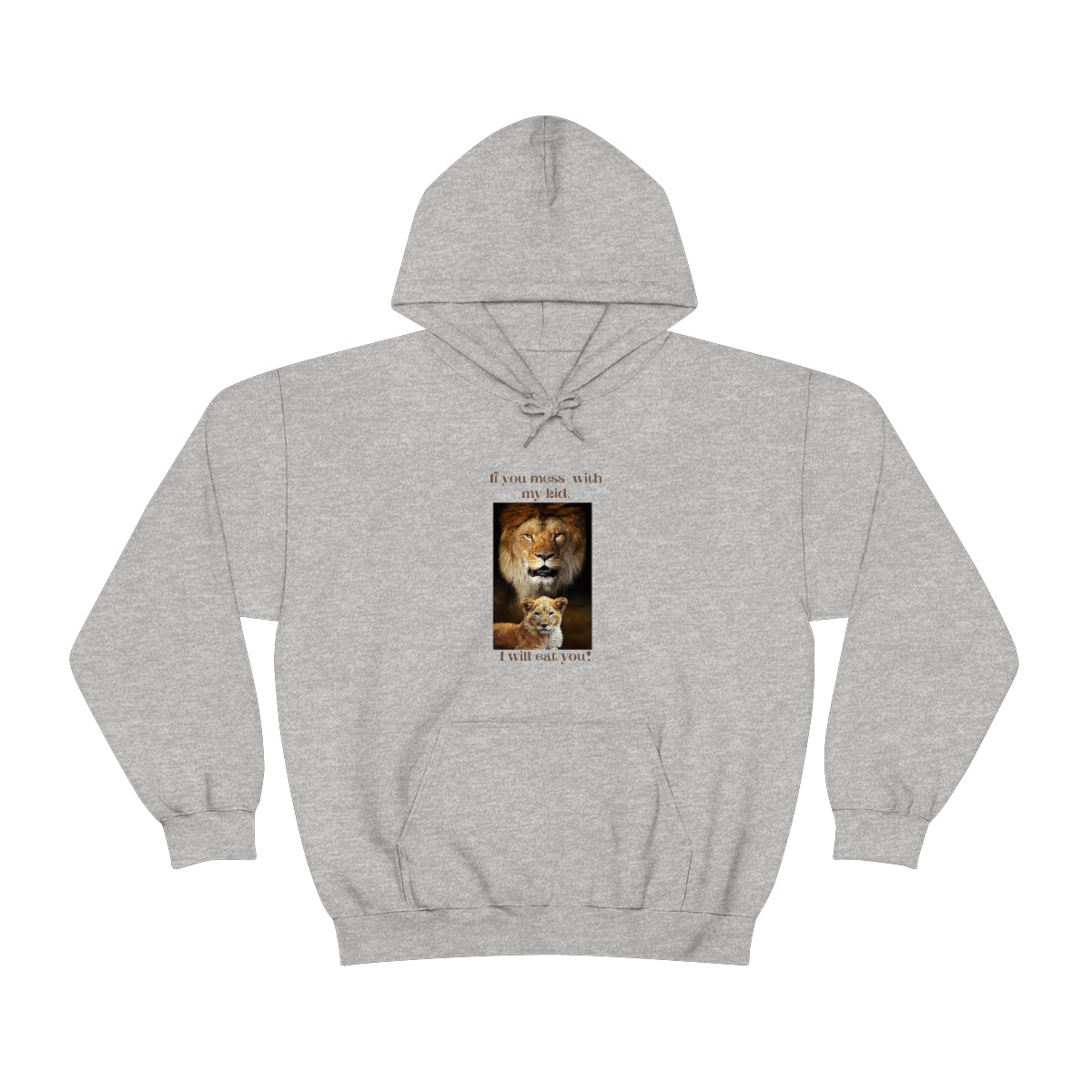 Men's Lion and Cub Hooded Sweatshirt