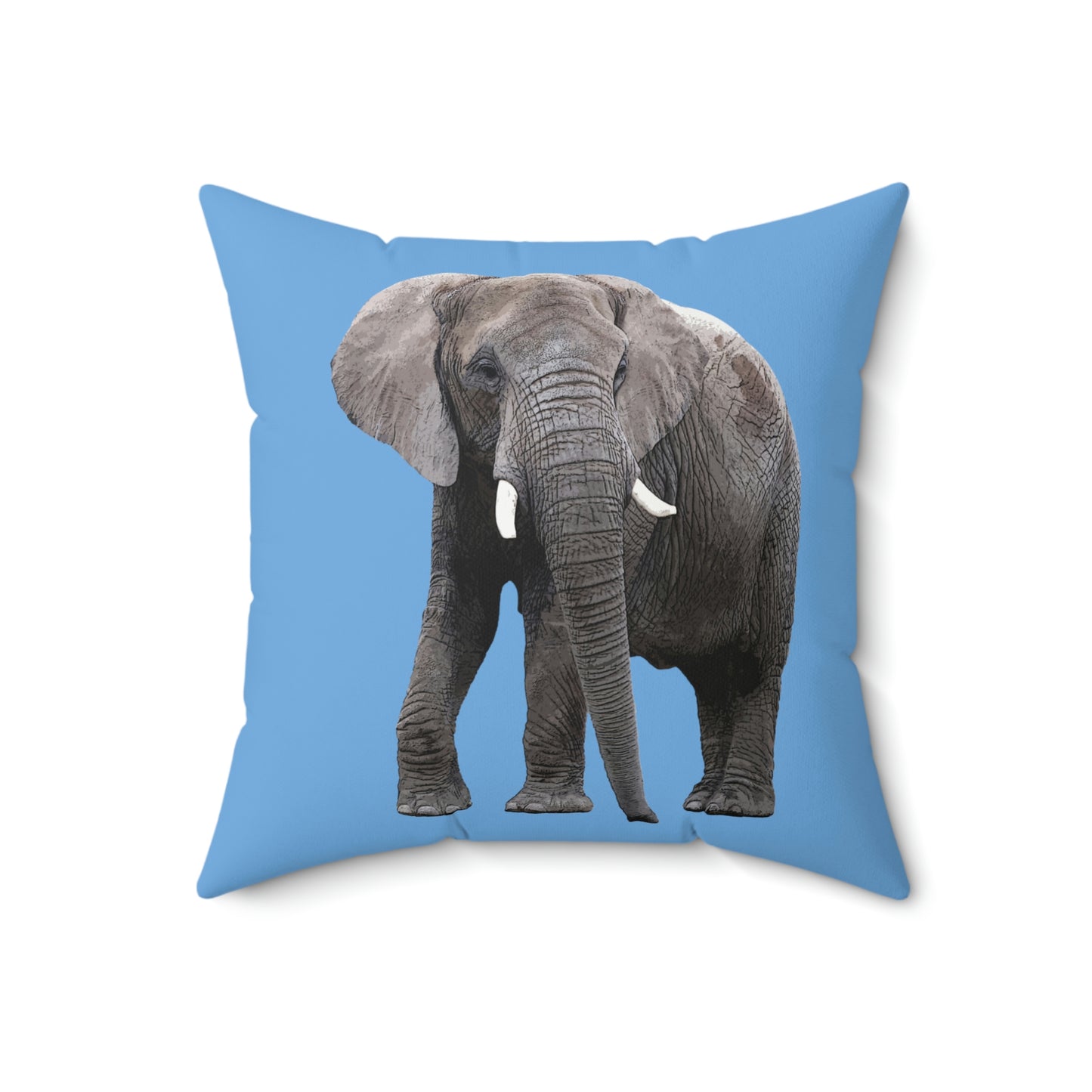 Polyester Square Elephant Pillow