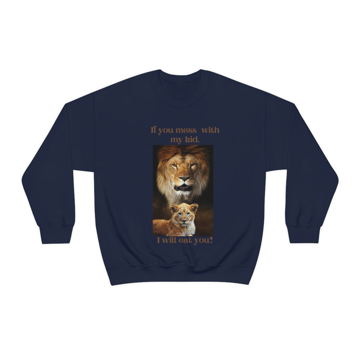 Men's Lion and Cub Crewneck Sweatshirt