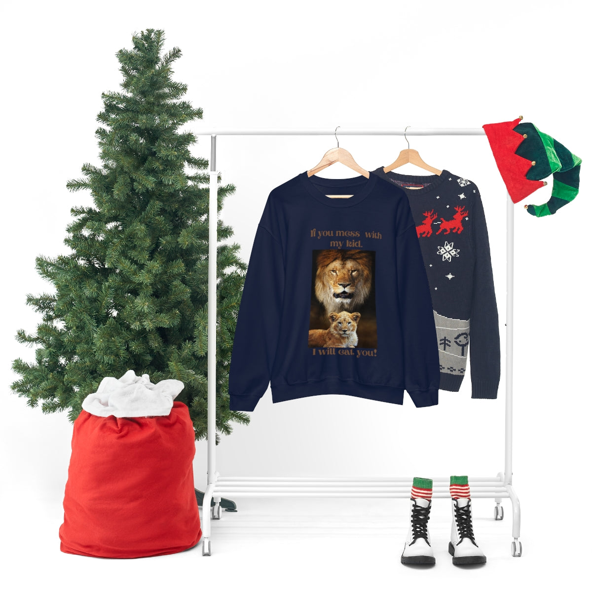 Men's Lion and Cub Crewneck Sweatshirt