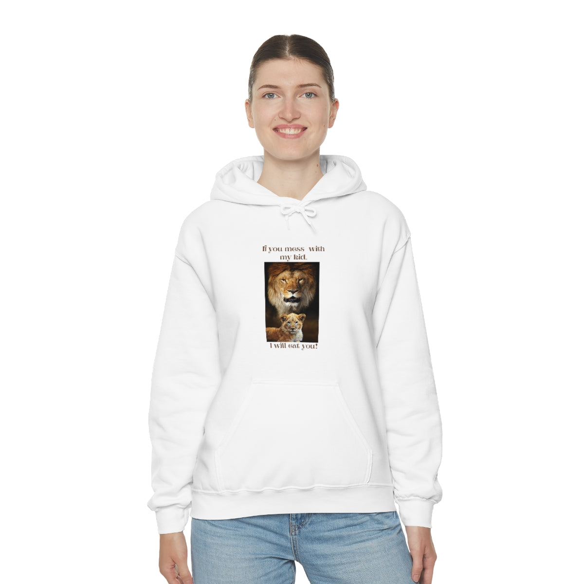 Men's Lion and Cub Hooded Sweatshirt