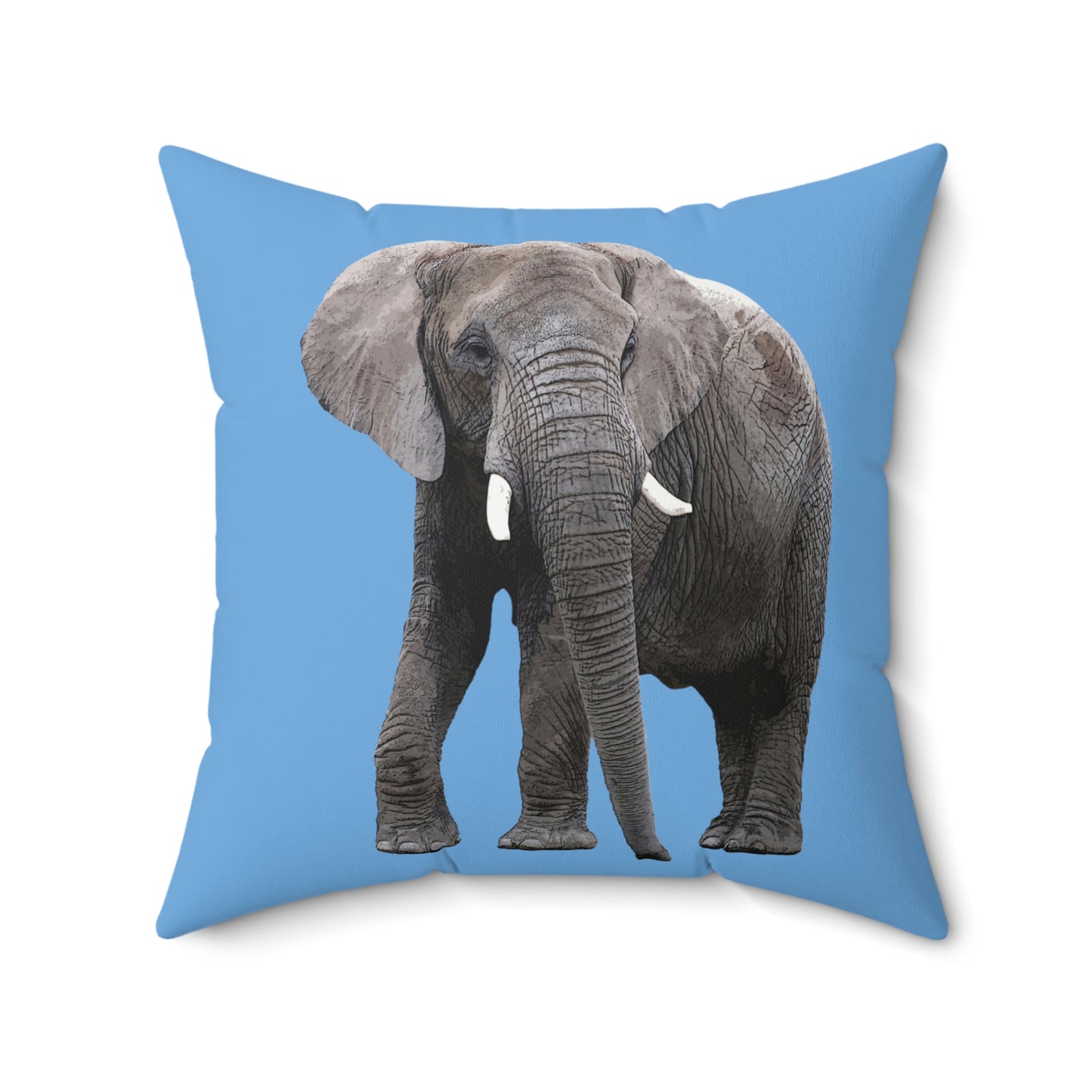 Polyester Square Elephant Pillow