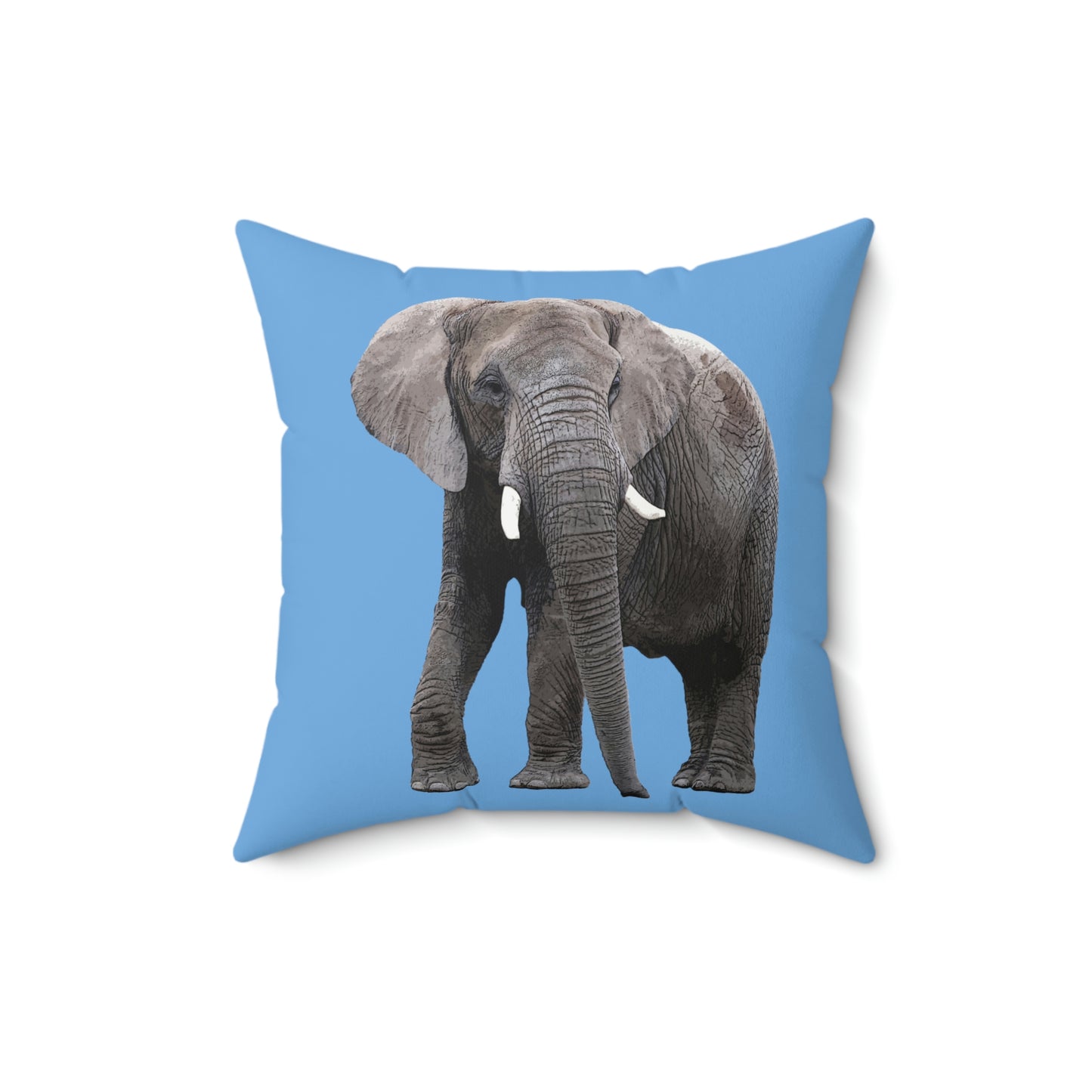 Polyester Square Elephant Pillow