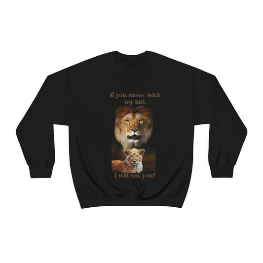 Men's Lion and Cub Crewneck Sweatshirt