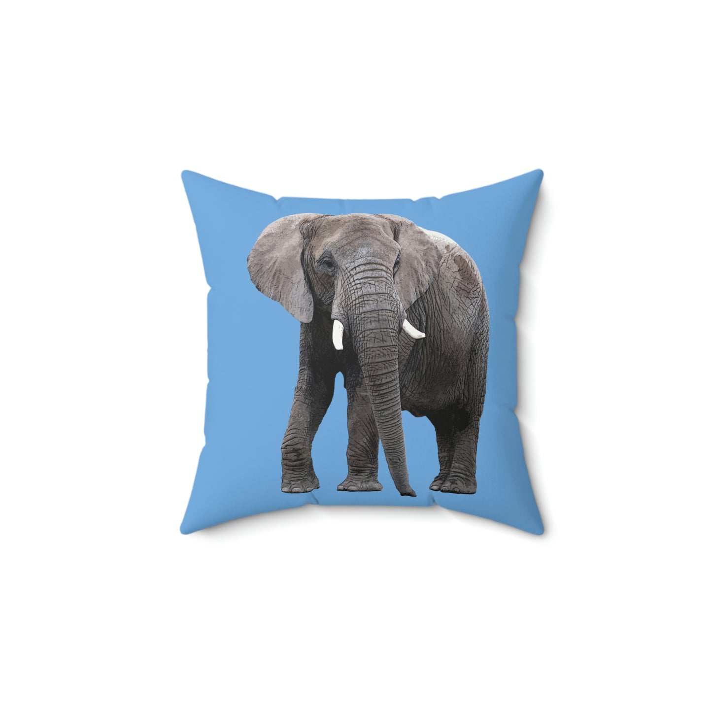 Polyester Square Elephant Pillow