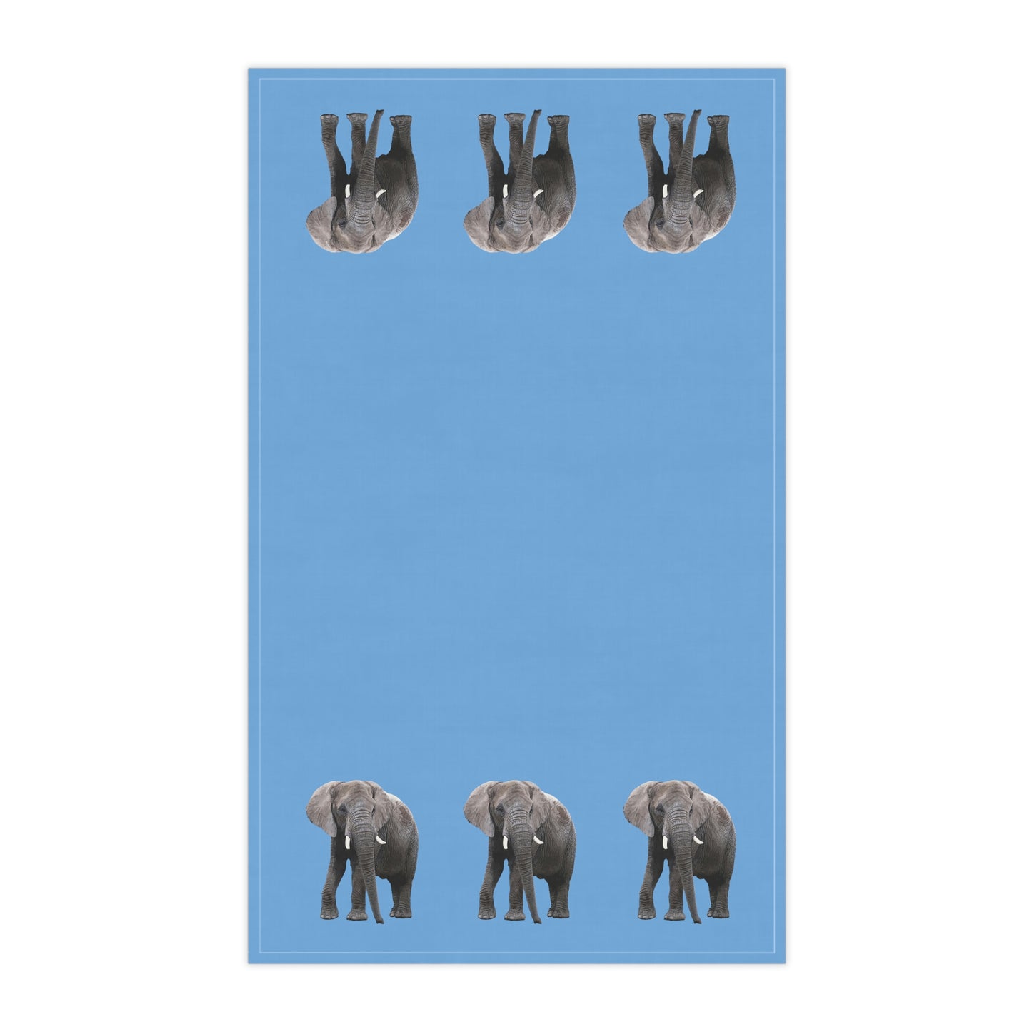 Elephant Kitchen Towel Blue