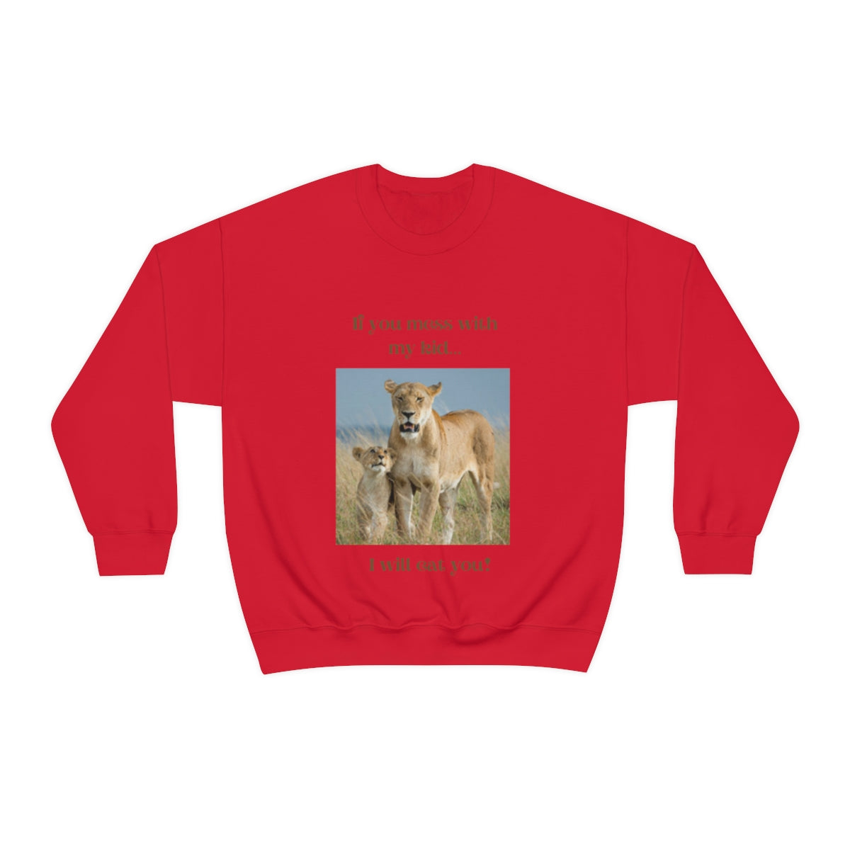 Women's Lioness and Cub Crewneck Sweatshirt