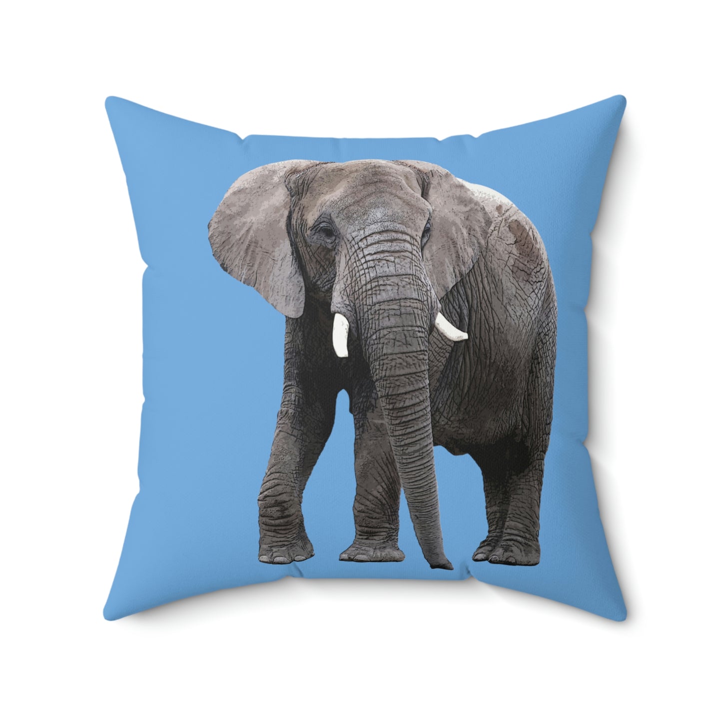 Polyester Square Elephant Pillow